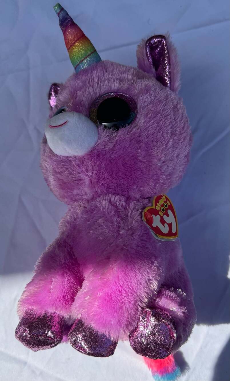 Ty Beanie Boos Rosette the Purple Unicorn Plush Toy